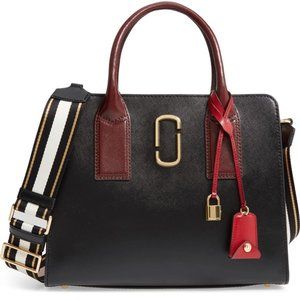 MARC JACOBS Big Shot Saffiano Leather Tote (Black)